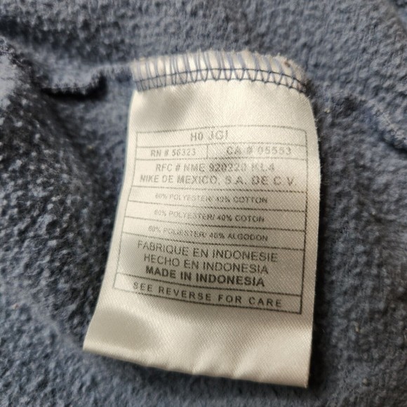 Vintage Woman's Nike Sweatshirt Sz. XL Blue Spell Out Logo Front LS 100% Cotton - Picture 6 of 10